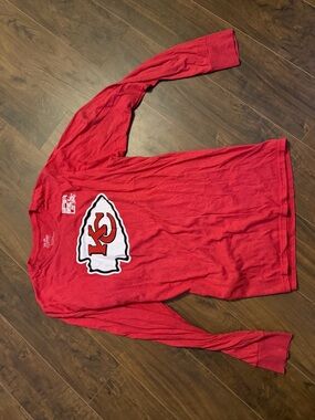 Red Kansas City Chiefs Long Sleeve Tee 15 Mahomes EUC